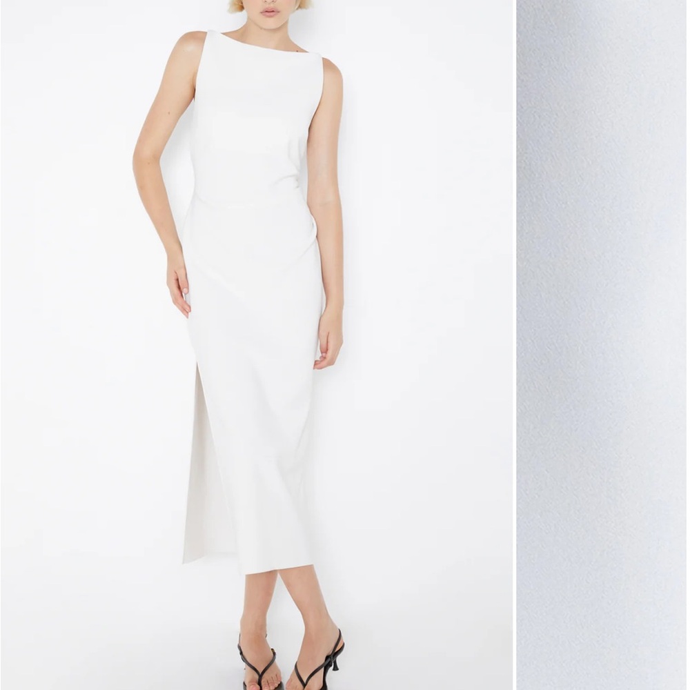 Bec + Bridge White Bridal Midi Dress Sleeveless Be Mine Tuck Dress US size 6